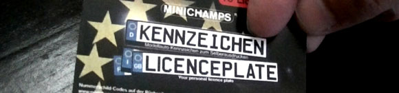 Minichamps Kennzeichen